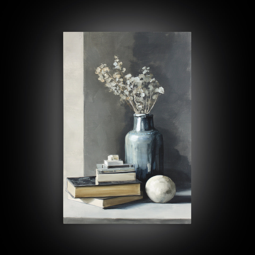 Sunlit Interior Still Life Framed Canvas Print, Art, Fine Art Print, Living Room Decor, Fine Art, Digital Art, ART-2x3-46