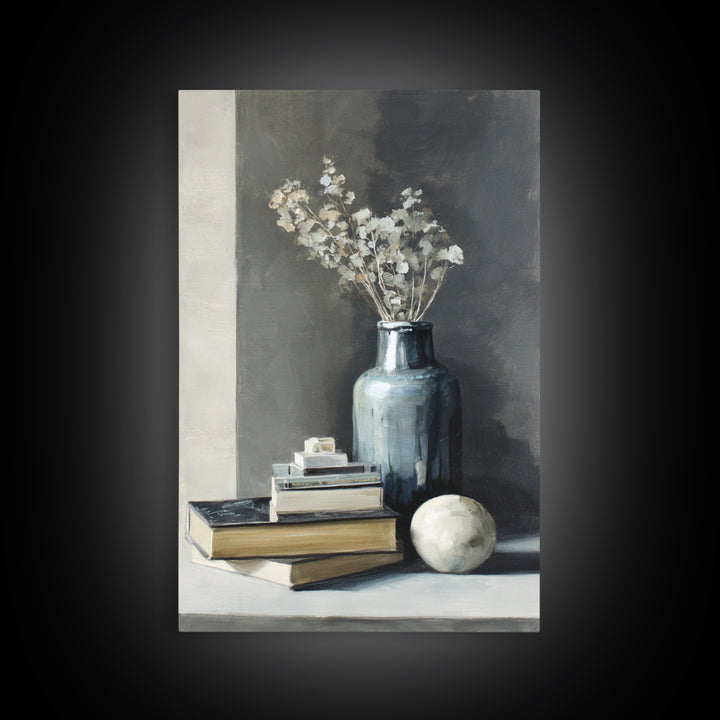 Sunlit Interior Still Life Framed Canvas Print, Art, Fine Art Print, Living Room Decor, Fine Art, Digital Art, ART-2x3-46