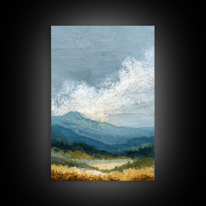 Quiet Mountain Scene Canvas Print, Art, Minimalist Decor, Living Room Decor, Fine Art, Large Wall Art, Art Deco, ART-2x3-49
