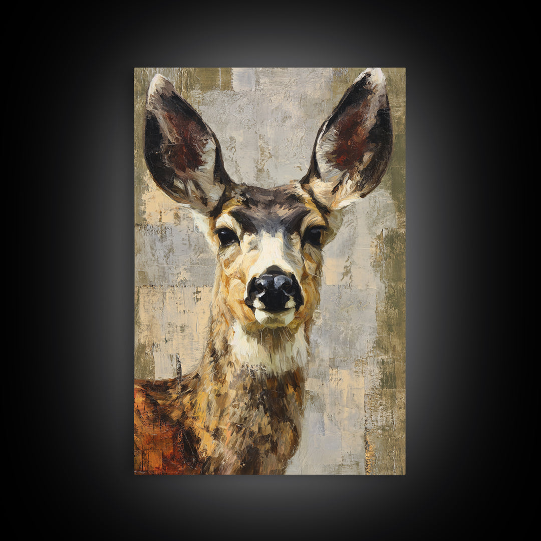 Elegant Animal Portrait Canvas Print, Art, Statement Artwork, Living Room Decor, Fine Art, Digital Art, Printable Wall Art, ART-2x3-50