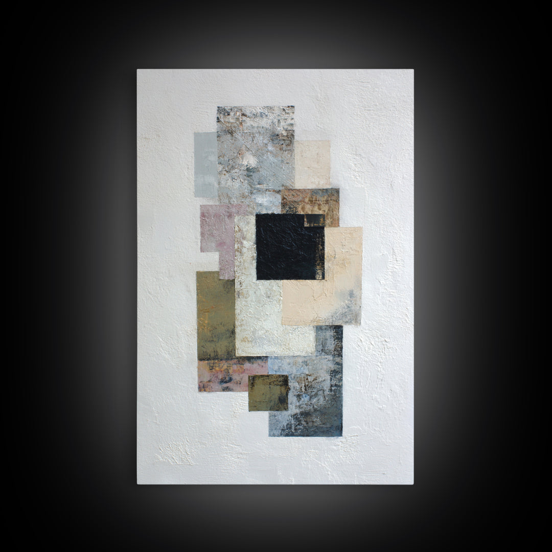 Geometric Color Study Canvas Print, Art, Art Prints, Living Room Decor, Fine Art, Framed Wall Art, Canvas Wall Art, ART-2x3-65