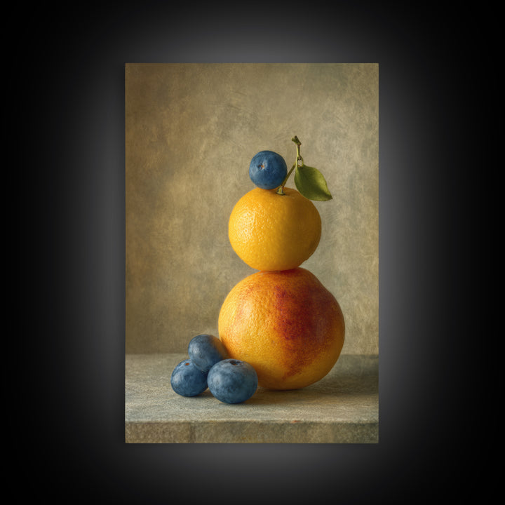 Bold Pop Fruit Composition Canvas Print, Art, Wall Decor, Living Room Decor, Oil Painting, Wall Art, Art Prints, ART-2x3-72