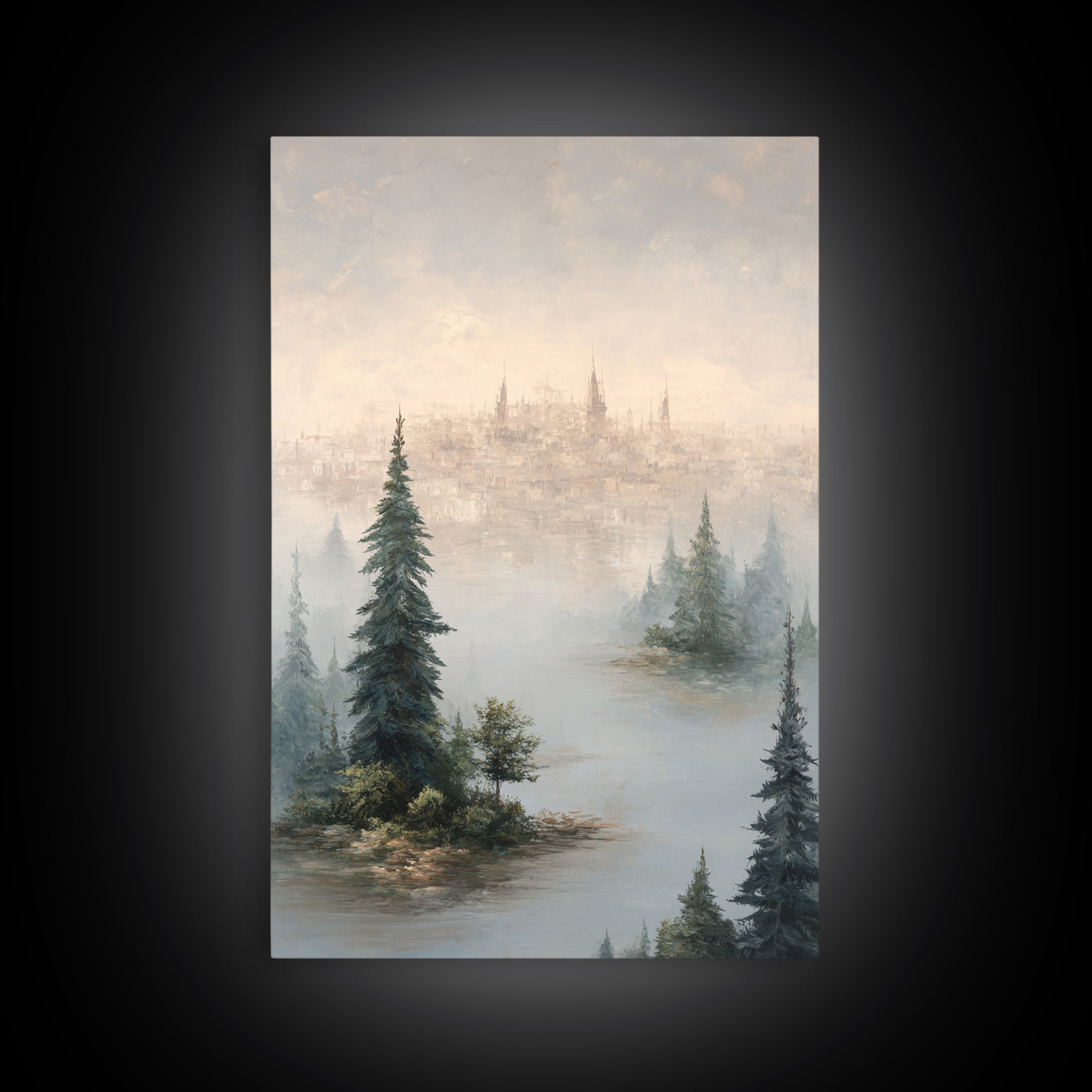Surreal Dream Landscape Canvas Print, Art, Printable Wall Art, Living Room Decor, Fine Art, Canvas Art, Ai Art, ART-2x3-91