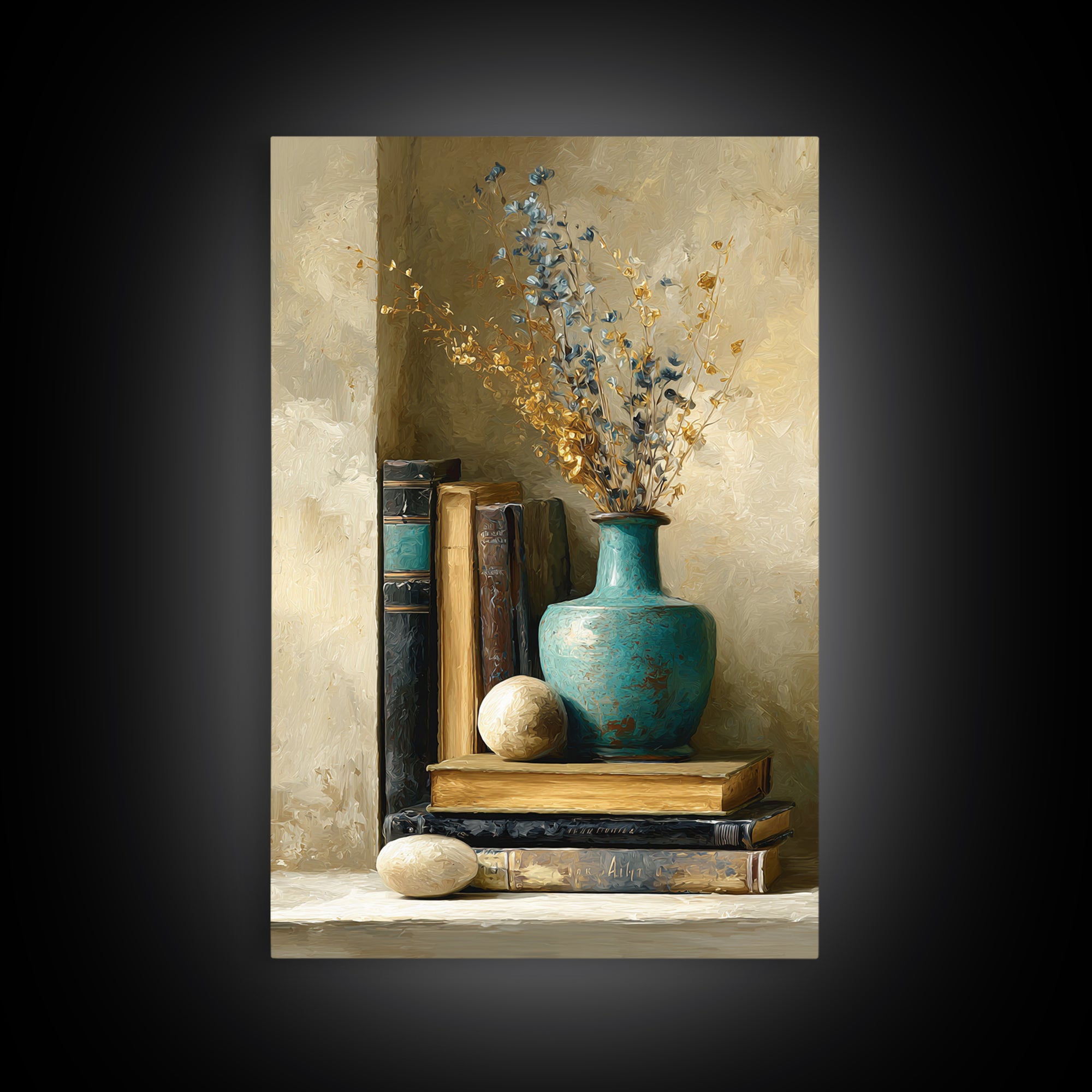 Sunlit Interior Still Life Framed Canvas Print, Art, Art Prints, Living Room Decor, Fine Art, Framed Wall Art, ART-2x3-94