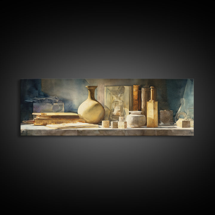 Sunlit Interior Still Life Canvas Print, Art, Room Decor, Living Room Decor, Fine Art, Art Commission, Digital Wall Art, ART-3x1-30