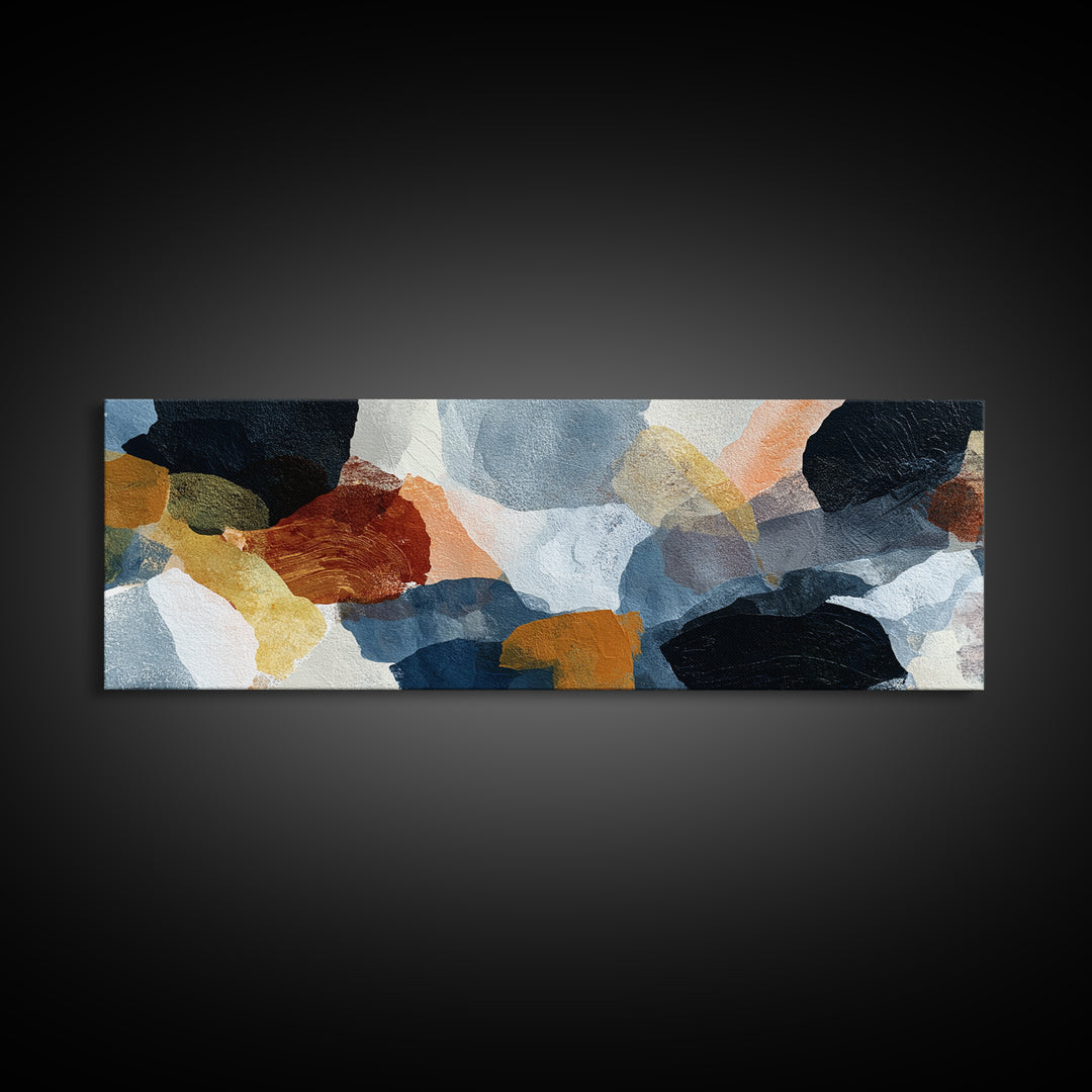 Contemporary Abstract with Layered Pigments and Energetic Canvas Print, Art, Wall Art for Mom, Living Room Decor, Abstract Art, ART-3x1-42