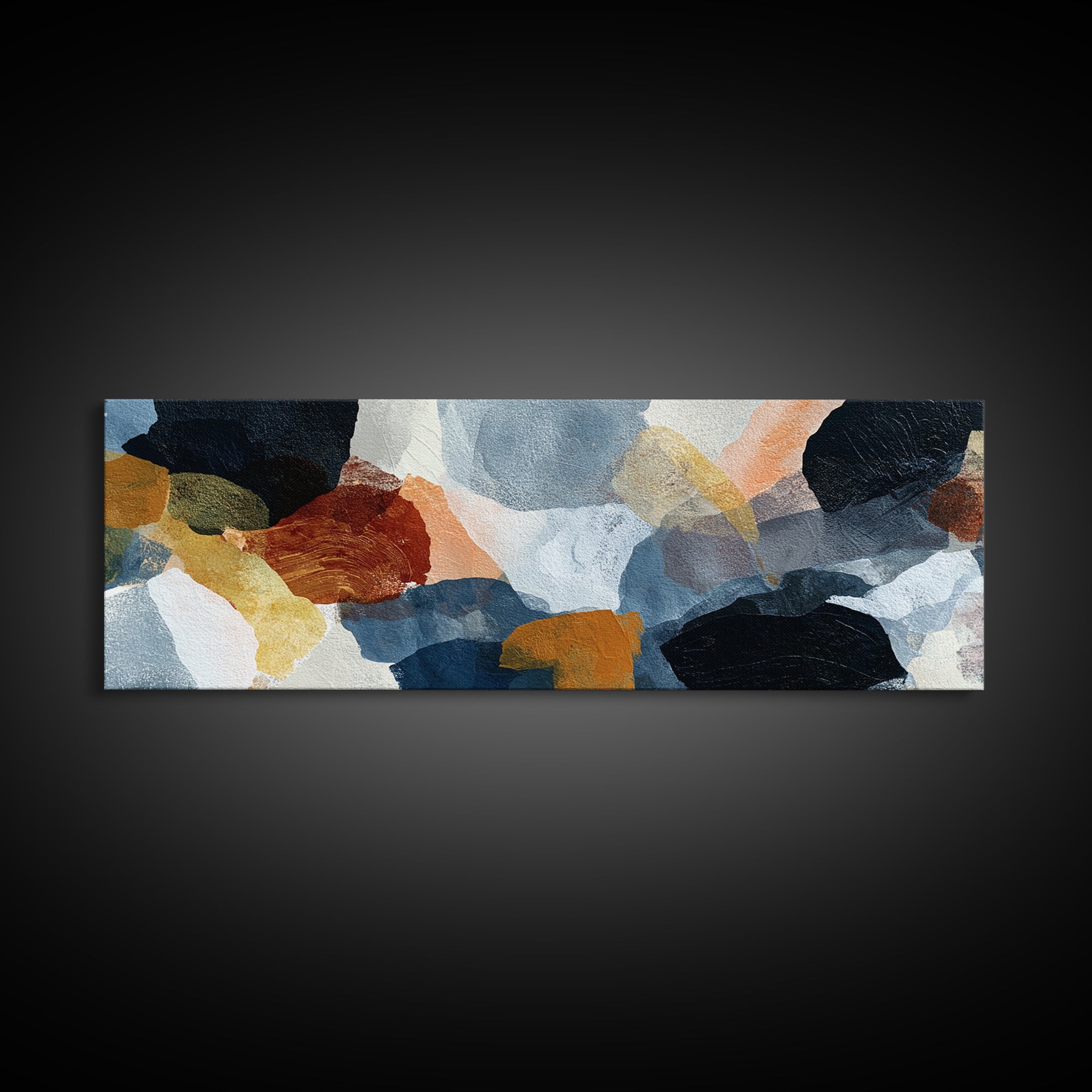 Contemporary Abstract with Layered Pigments and Energetic Canvas Print, Art, Wall Art for Mom, Living Room Decor, Abstract Art, ART-3x1-42