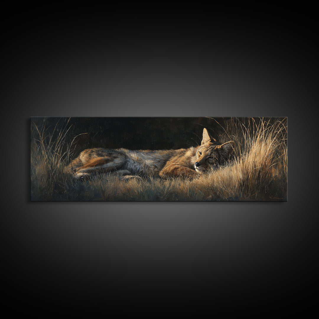Elegant Animal Portrait Framed Canvas Print, Art, Art Commission, Living Room Decor, Fine Art, Black Art, Framed Art, ART-3x1-58