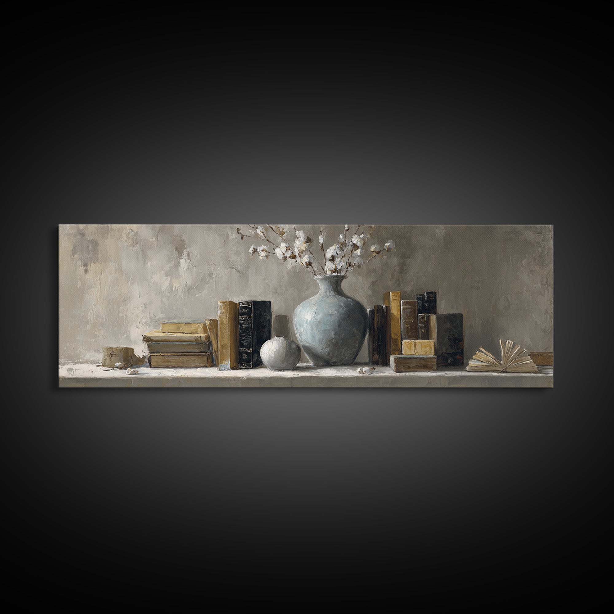 Sunlit Interior Still Life Canvas Print, Art, Canvas Art, Living Room Decor, Fine Art, Horizontal Wall Art, Home Decor, ART-3x1-6