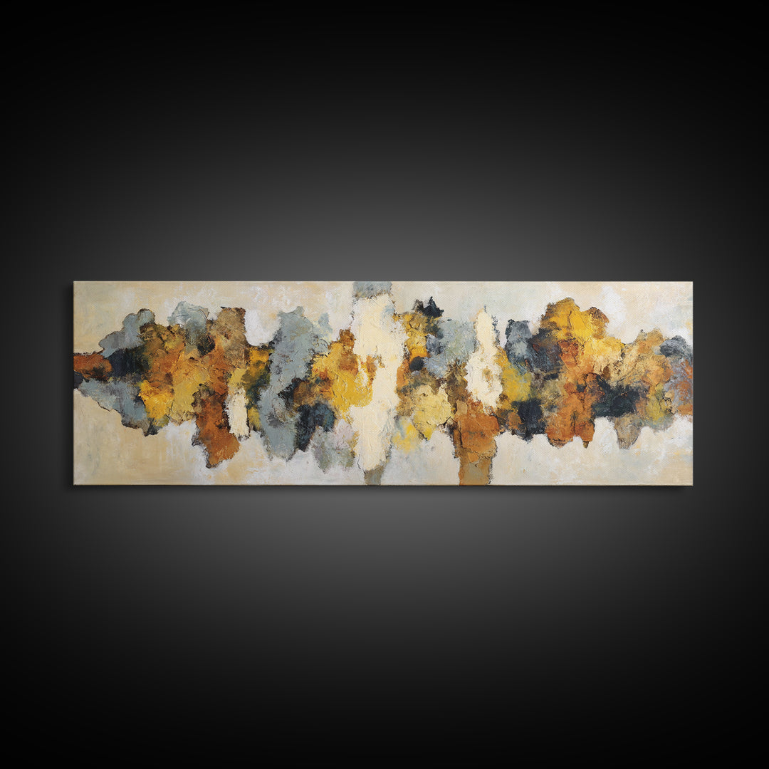 Contemporary Abstract with Layered Pigments and Energetic Canvas Print, Art, Wall Art for Mom, Living Room Decor, Abstract Art, ART-3x1-66