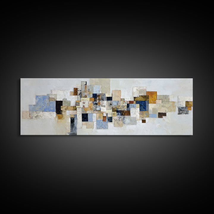 Modern Sculptural Shapes Rendered as Painted Forms Canvas Print, Art, Art Deco, Living Room Decor, Abstract Art, ART-3x1-94