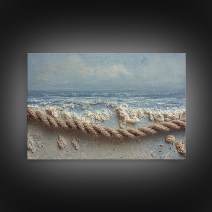 Dramatic Seascape with Foam and Storm Clouds Canvas Print, Art, Room Decor, Living Room Decor, Oil Painting, ART-3x2-4