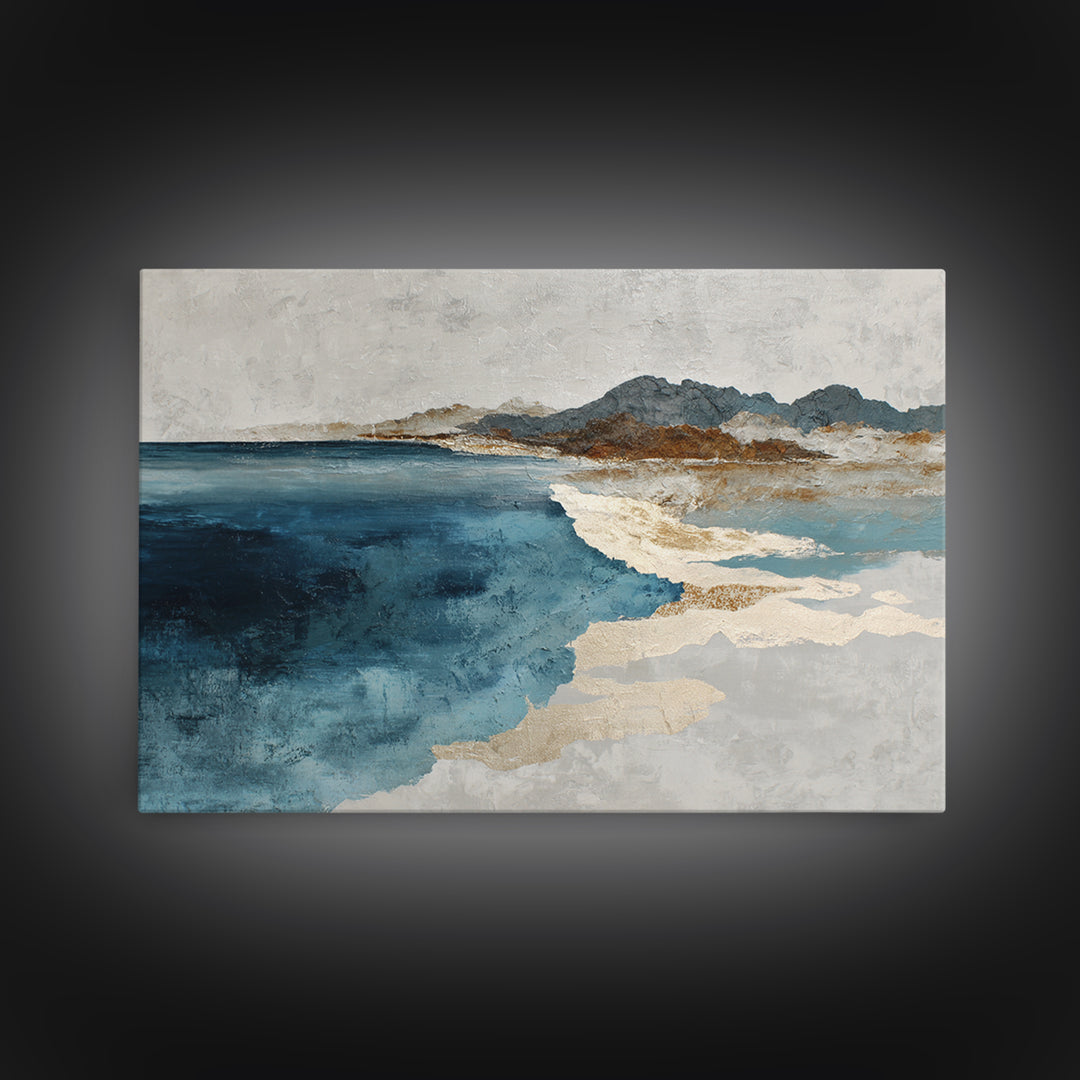 Abstract Water Forms Framed Canvas Print, Art, Pink Wall Art, Living Room Decor, Fine Art, Textured Painting, ART-3x2-47