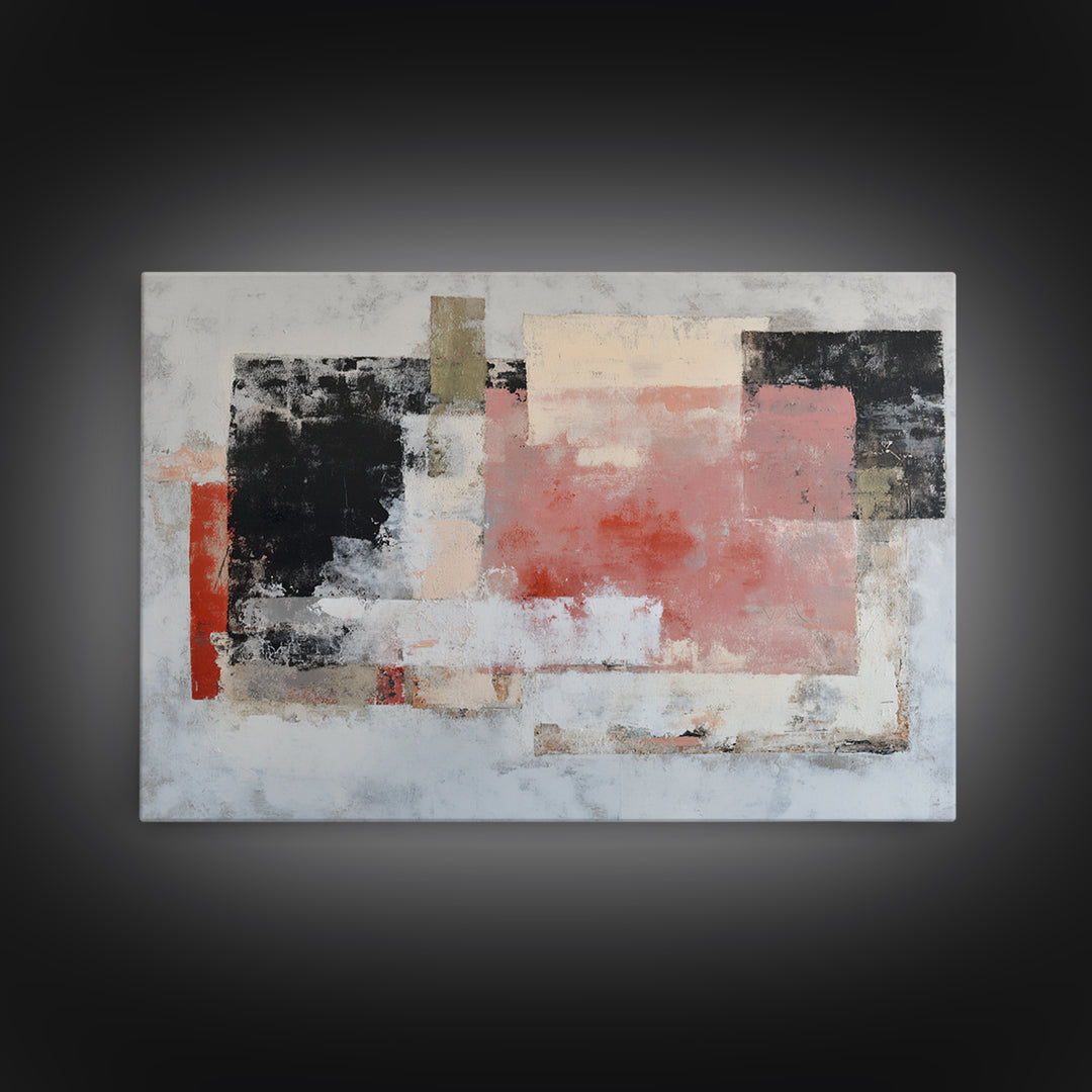 Contemporary Abstract with Layered Pigments and Energetic Canvas Print, Art, Printable Wall Art, Living Room Decor, ART-3x2-6