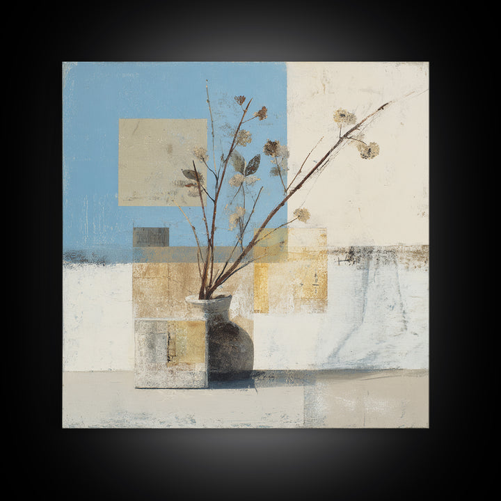 Large Neutral Still Life Canvas Print, Above Sofa Art, Canvas Print, Living Room Decor, Fine Art, Statement, Botanical Wall Art, ASA-1x1-14