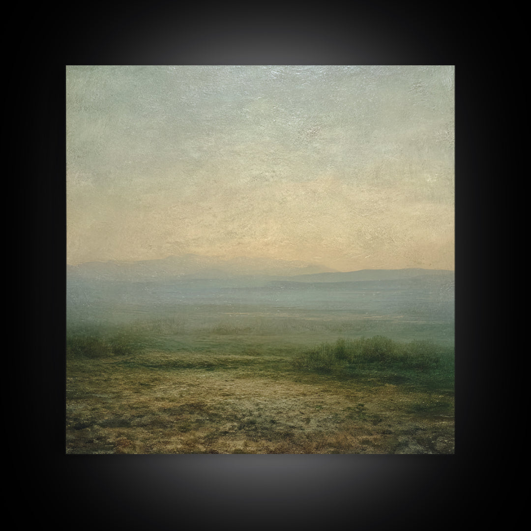 Gallery Style Landscape with Expansive Negative Space Canvas Print, Above Sofa Art, Coastal Wall Art, Living Room Decor, ASA-1x1-24