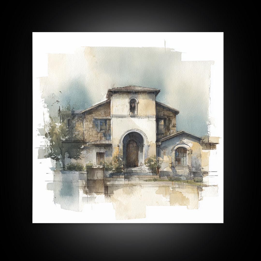 Architectural Arch Study Framed Canvas Print, Above Sofa Art, Minimalist Wall Art, Living Room Decor, Abstract Art, Statement, ASA-1x1-33