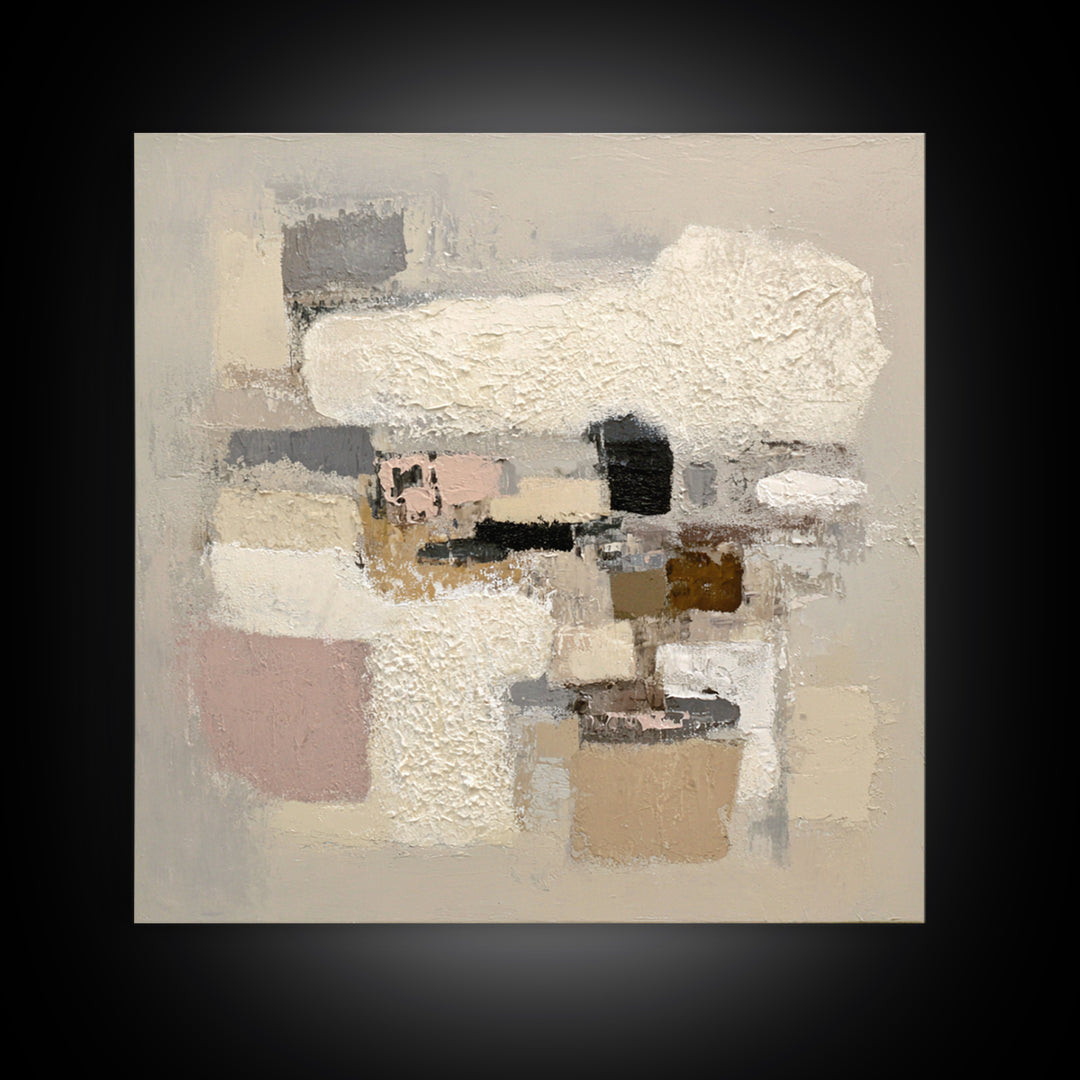 Large Modern Organic Shapes Canvas Print, Above Sofa Art, 3 Piece Wall Art, Living Room Decor, Abstract Art, Statement, ASA-1x1-50