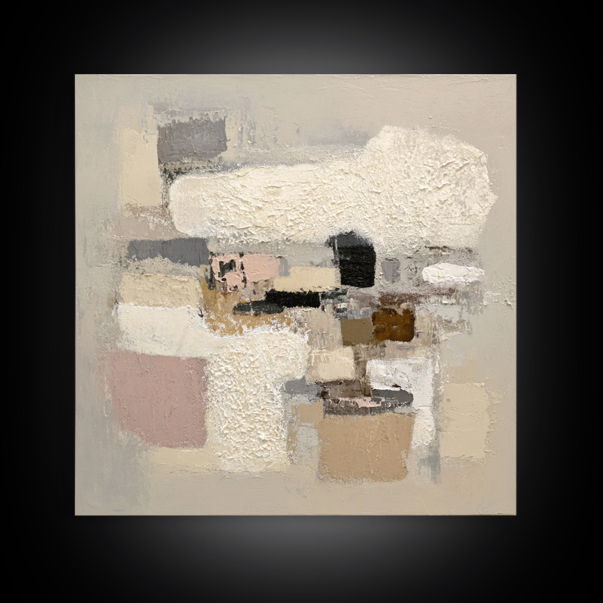 Large Modern Organic Shapes Canvas Print, Above Sofa Art, 3 Piece Wall Art, Living Room Decor, Abstract Art, Statement, ASA-1x1-50