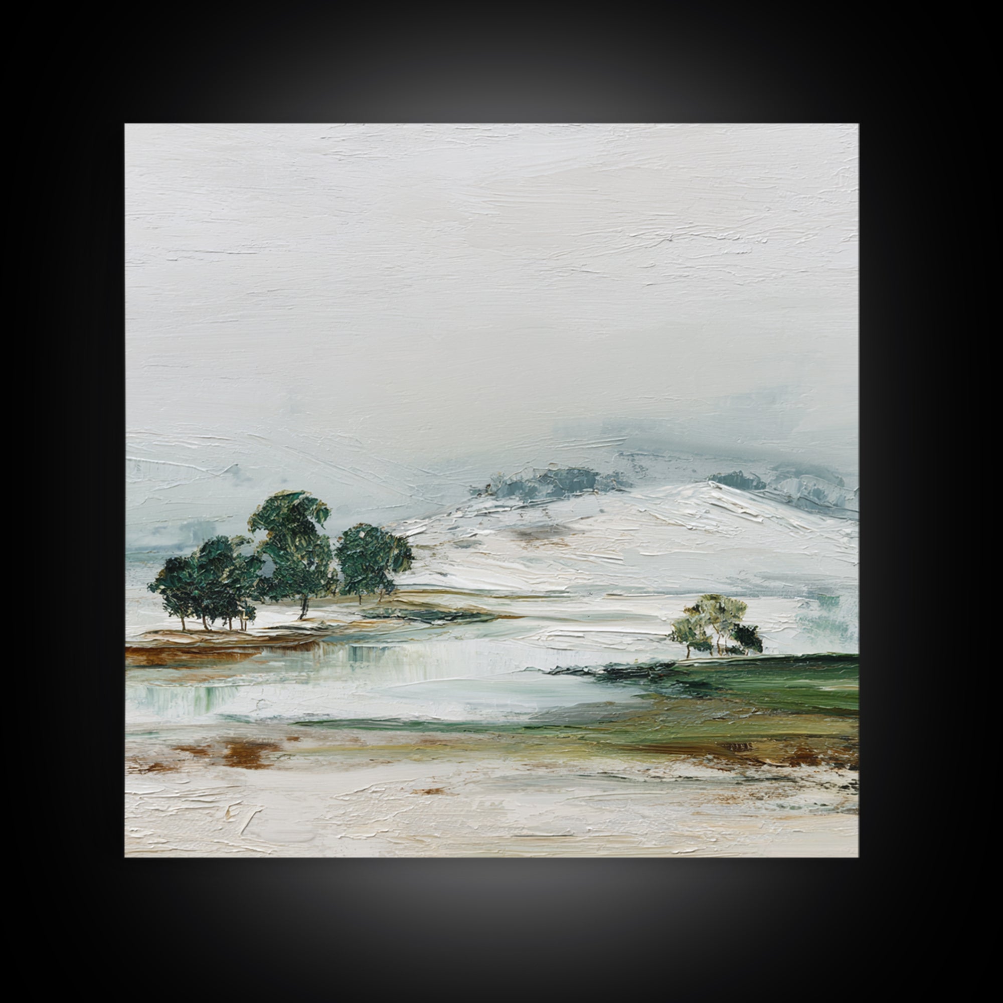 Gallery Style Landscape with Expansive Negative Space Canvas Print, Above Sofa Art, Living Room Decor, Statement, ASA-1x1-96