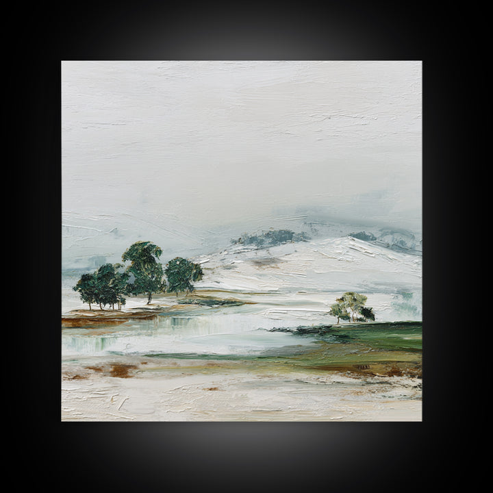Gallery Style Landscape with Expansive Negative Space Canvas Print, Above Sofa Art, Living Room Decor, Statement, ASA-1x1-96
