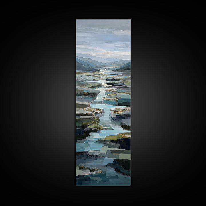 Abstract River Bends Canvas Print, Above Sofa Art, Living Room Decor, Fine Art, Statement 311, Set of Prints, Above Bed Decor, ASA-1x3-11