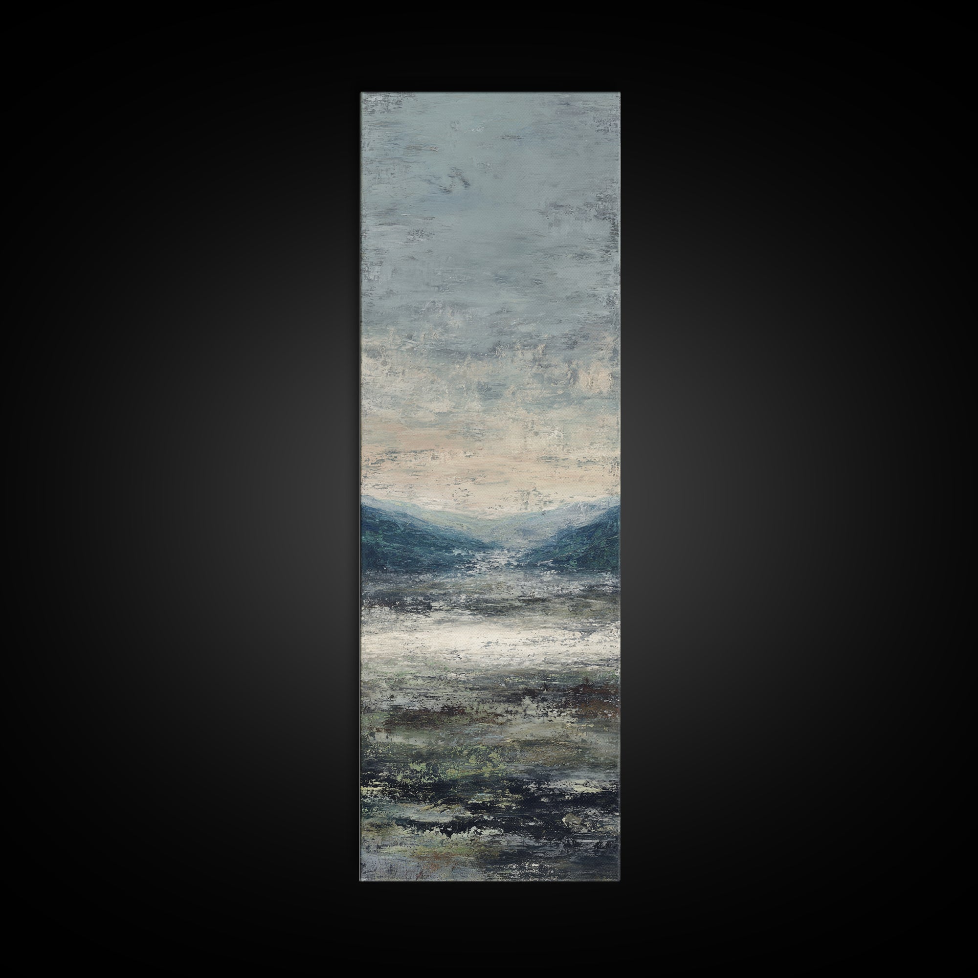 Gallery Style Landscape with Expansive Negative Space Canvas Print, Above Sofa Art, Bauhaus Print, Living Room Decor, Statement, ASA-1x3-12