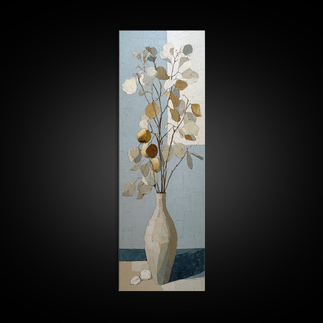 Large Neutral Still Life Canvas Print, Above Sofa Art, Living Room Wall Art, Living Room Decor, Watercolor Art, Statement, ASA-1x3-2