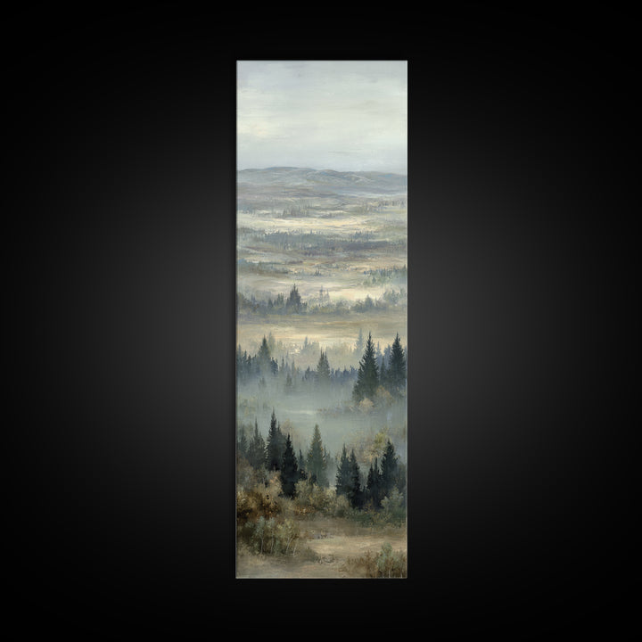 Wide Olive and Beige Meadow Panorama Canvas Print, Above Sofa Art, Canvas Print, Living Room Decor, Oil Painting, Statement, ASA-1x3-22