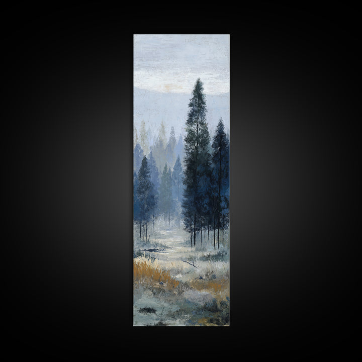 Modern Scandinavian Forest Canvas Print, Above Sofa Art, Luxury Decor, Living Room Decor, Fine Art, Statement, Canvas Wall Art, ASA-1x3-27