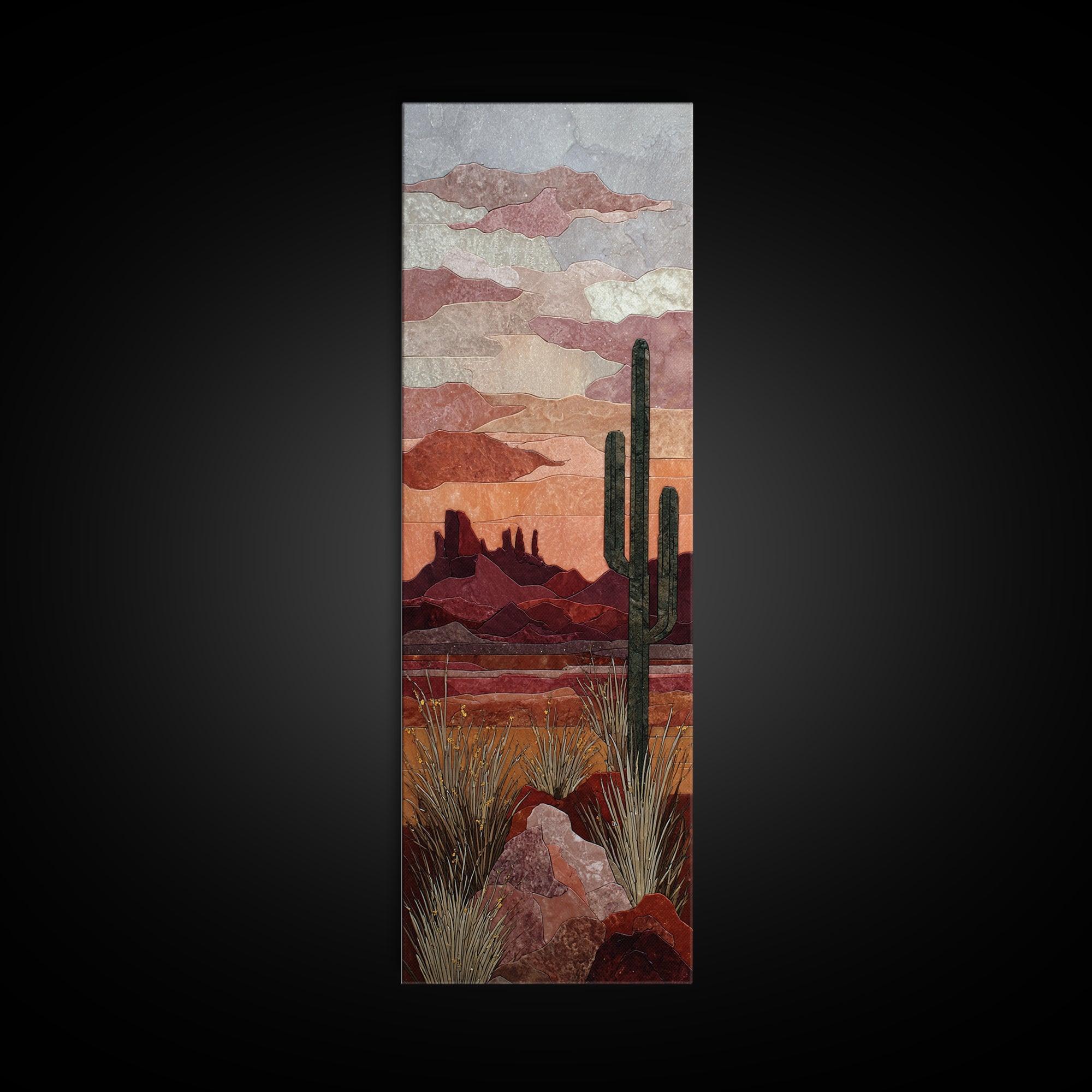 Desert Mesa Panorama Canvas Print, Above Sofa Art, Neutral Decor, Living Room Decor, Fine Art, Statement, Wall Art, Home Decor, ASA-1x3-32
