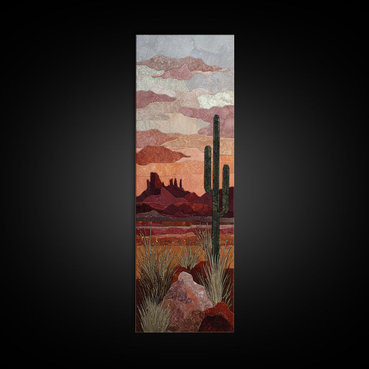 Desert Mesa Panorama Canvas Print, Above Sofa Art, Neutral Decor, Living Room Decor, Fine Art, Statement, Wall Art, Home Decor, ASA-1x3-32