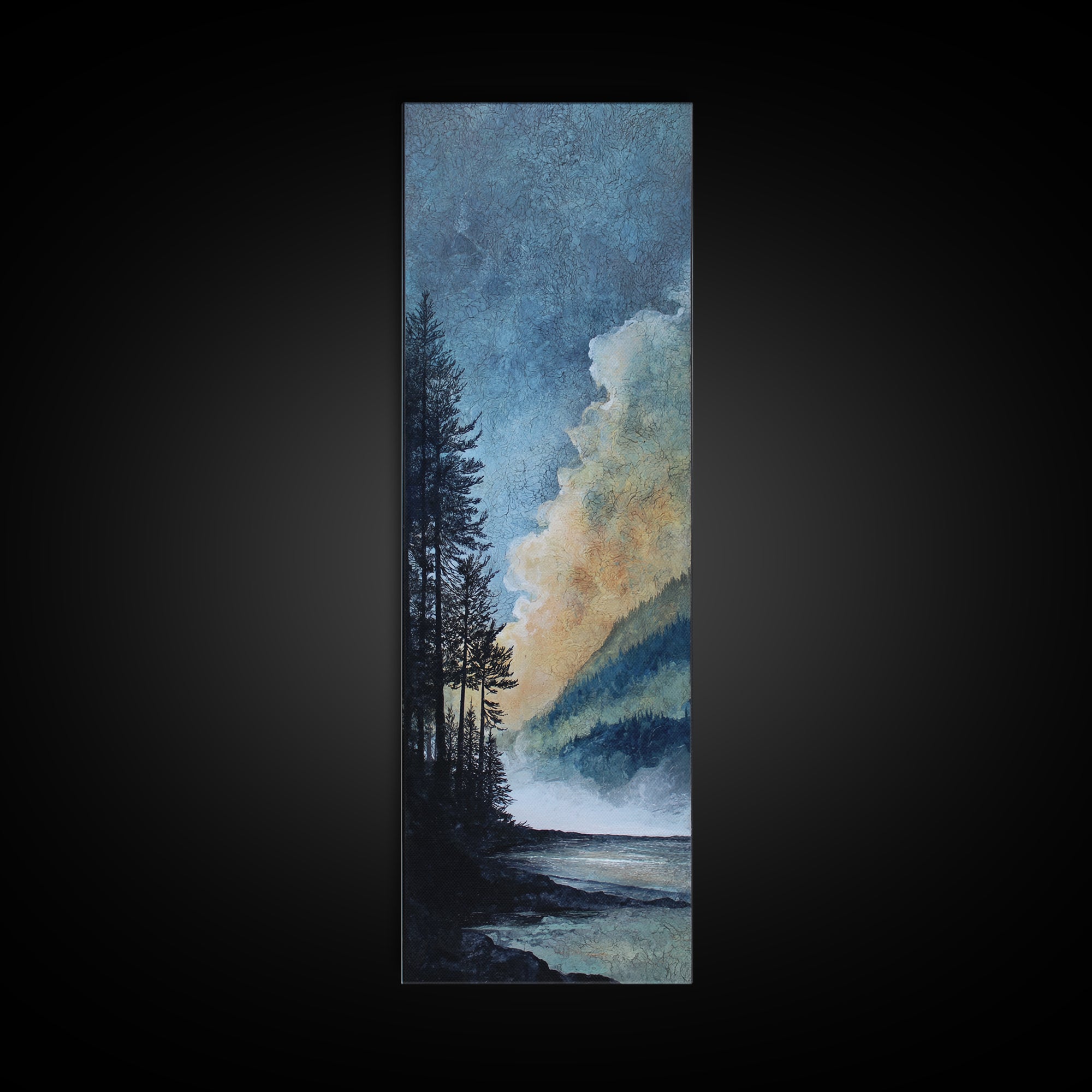 Gallery Style Landscape with Expansive Negative Space Canvas Print, Above Sofa Art, Modern Decor, Living Room Decor, Statement, ASA-1x3-36
