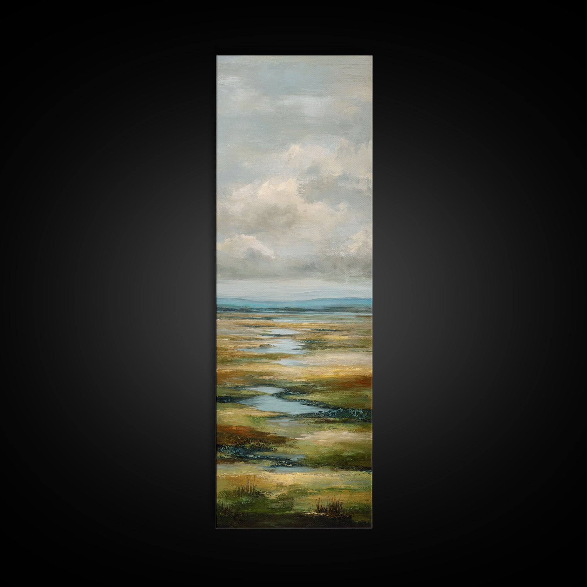 Oversized Abstract Landscape Framed Canvas Print, Above Sofa Art, Modern Decor, Living Room Decor, Fine Art, Statement, ASA-1x3-61
