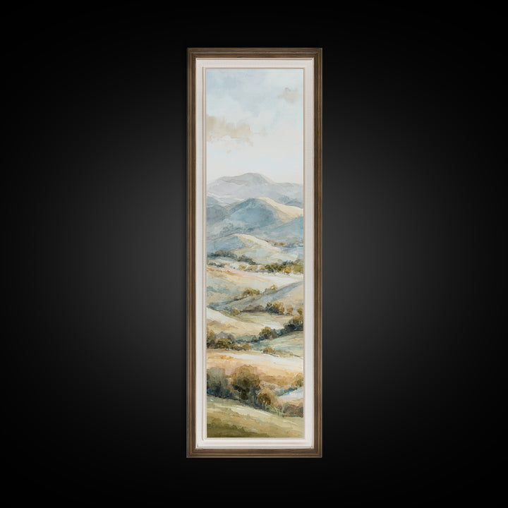 Sunlit Rolling Hills Canvas Print, Above Sofa Art, Wall Decor, Living Room Decor, Fine Art, Statement, Contemporary Art, ASA-1x3-77