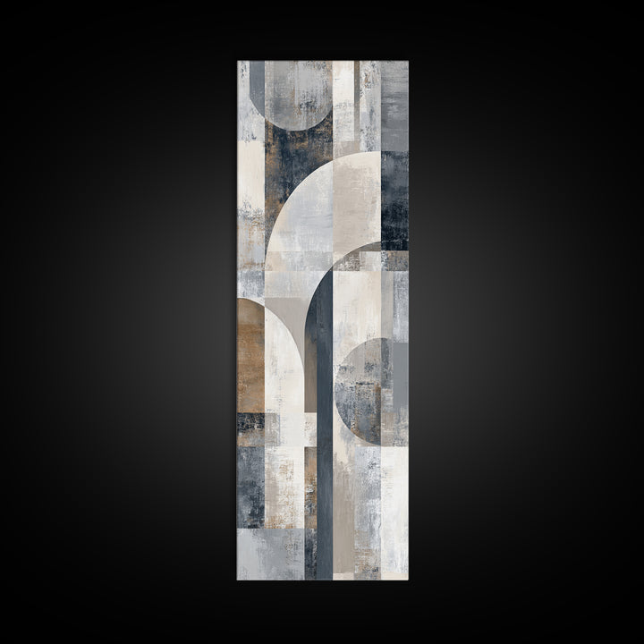 Luxury Monochrome Stone Composition Framed Canvas Print, Above Sofa Art, Canvas Wall Art, Living Room Decor, Statement, ASA-1x3-79
