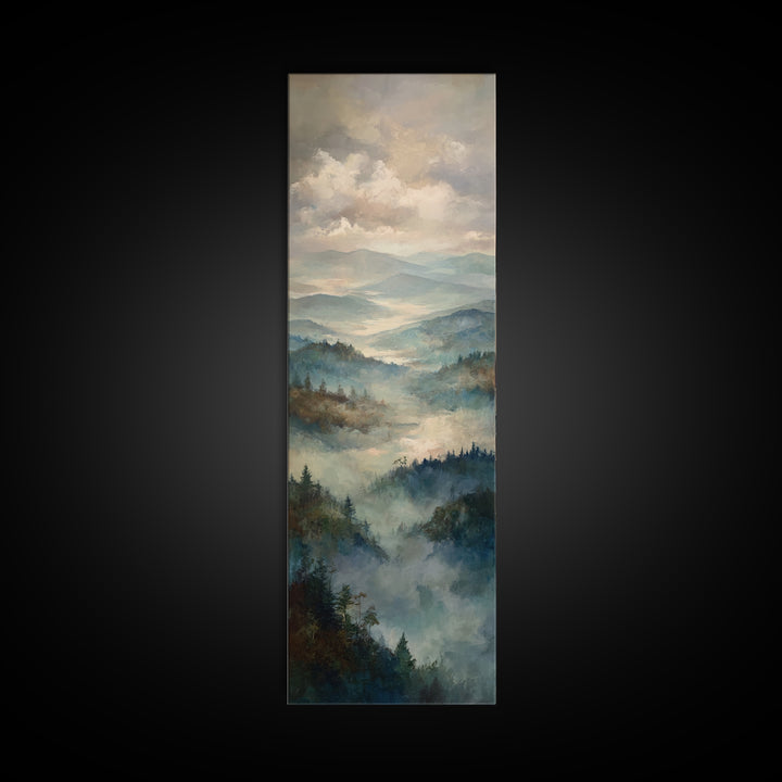 Gallery Style Landscape with Expansive Negative Space Canvas Print, Above Sofa Art, Wall Art, Living Room Decor, Statement, ASA-1x3-84