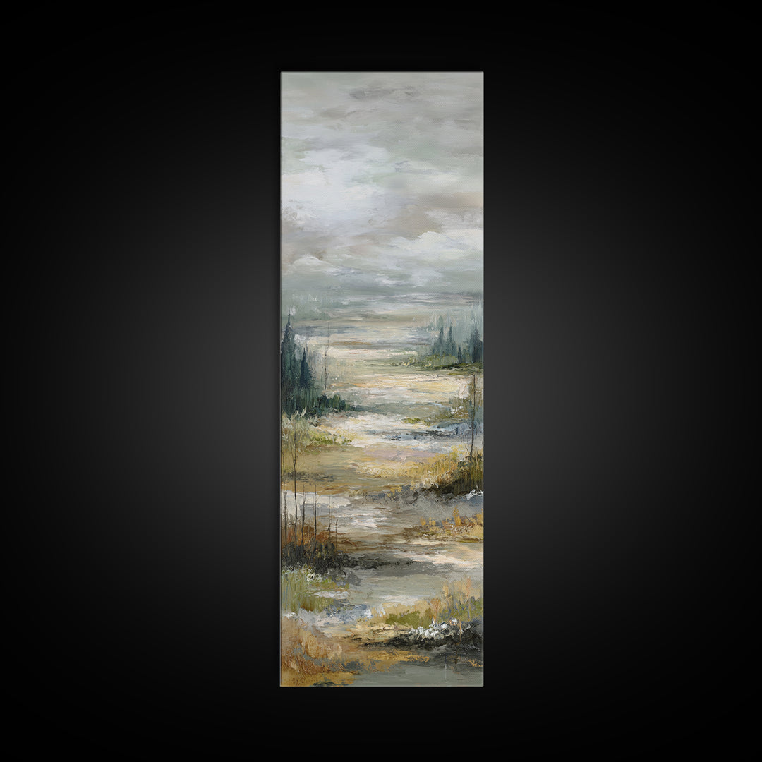 Oversized Abstract Landscape Canvas Print, Above Sofa Art, Art Print, Living Room Decor, Fine Art, Statement, Textured Wall Art, ASA-1x3-85