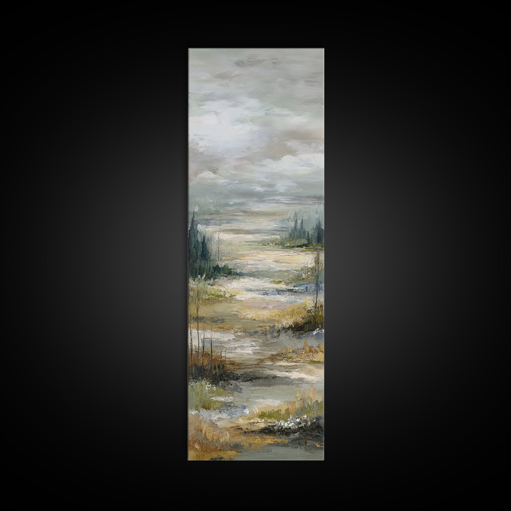 Oversized Abstract Landscape Canvas Print, Above Sofa Art, Art Print, Living Room Decor, Fine Art, Statement, Textured Wall Art, ASA-1x3-85