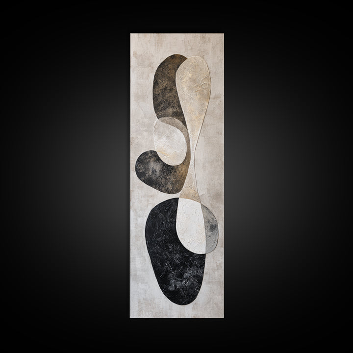 Large Modern Organic Shapes Canvas Print, Above Sofa Art, Neutral Decor, Living Room Decor, Abstract Art, Statement, Wall Art, ASA-1x3-86