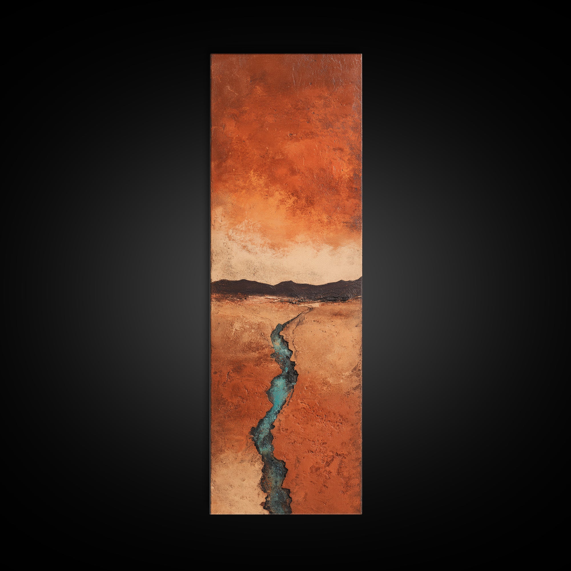 Abstract Canyon Landscape Framed Canvas Print, Above Sofa Art, Wall Art Print, Living Room Decor, Fine Art, Statement, ASA-1x3-91