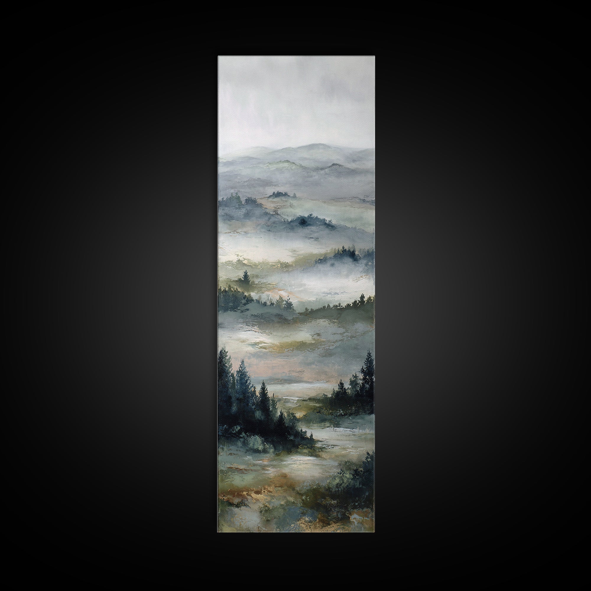 Wide Olive and Beige Meadow Panorama Canvas Print, Above Sofa Art, Minimalist Wall Art, Living Room Decor, Fine Art, Statement, ASA-1x3-94