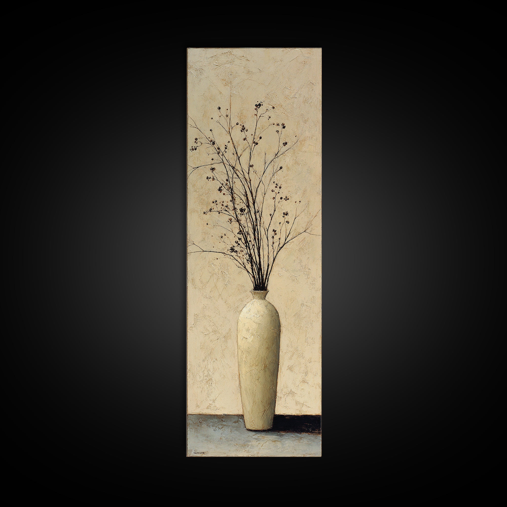 Large Neutral Still Life Canvas Print, Above Sofa Art, Botanical Wall Art, Living Room Decor, Fine Art, Statement, ASA-1x3-98