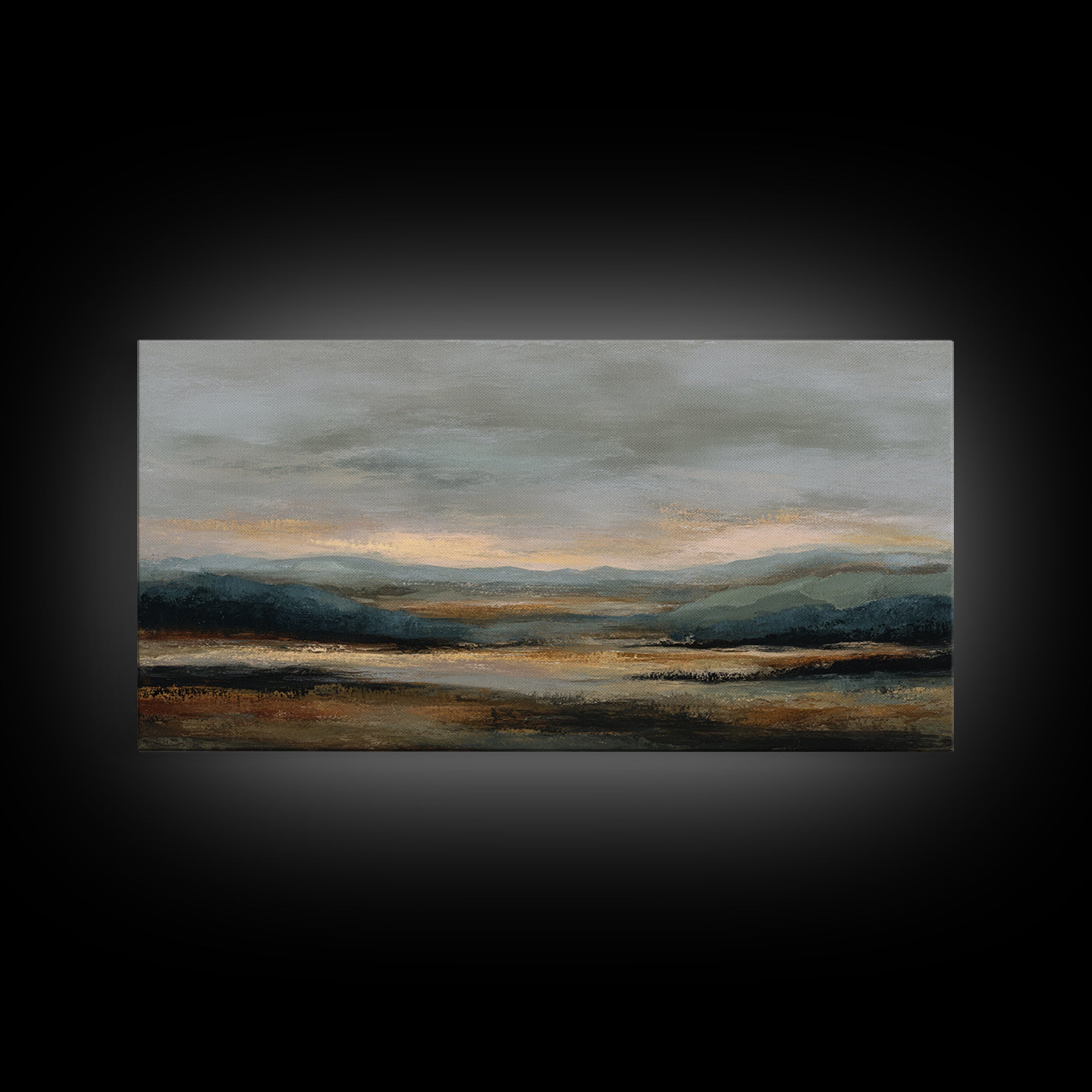 Oversized Abstract Landscape Canvas Print, Above Sofa Art, Luxury Decor, Living Room Decor, Statement, Canvas Wall Art, ASA-2x1-21