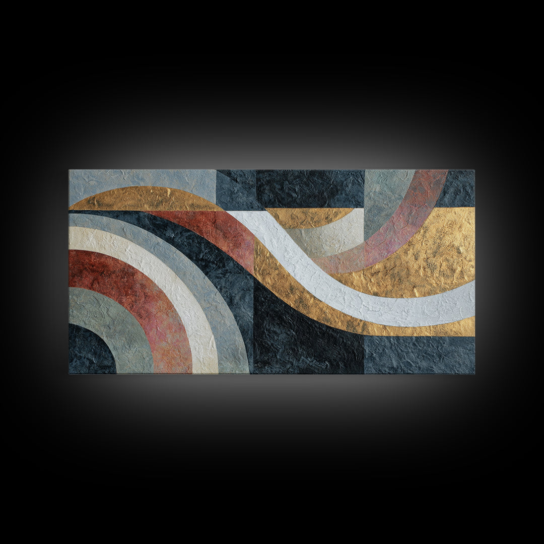 Textured Plaster Abstract Framed Canvas Print, Above Sofa Art, Above Bed Decor, Living Room Decor, Abstract Art, Statement, ASA-2x1-79