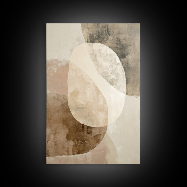 Large Modern Organic Shapes Canvas Print, Above Sofa Art, Neutral Decor, Living Room Decor, Abstract Art, Statement, Wall Art, ASA-2x3-10