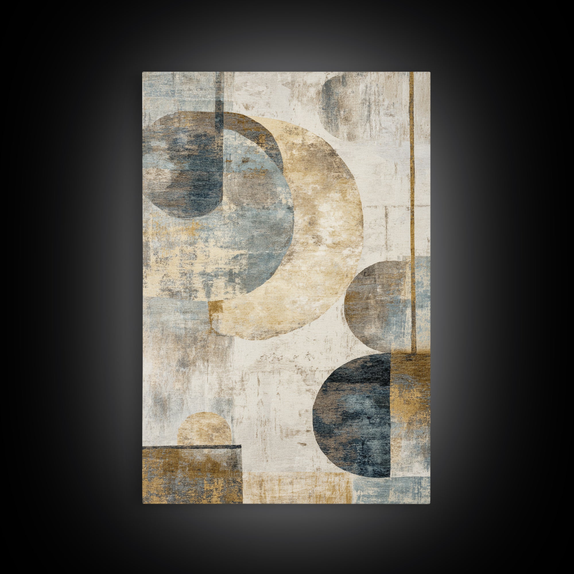 Large Modern Organic Shapes Framed Canvas Print, Above Sofa Art, Luxury Decor, Living Room Decor, Abstract Art, Statement, ASA-2x3-34