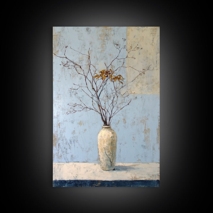 Large Neutral Still Life Framed Canvas Print, Above Sofa Art, Statement Artwork, Living Room Decor, Fine Art, Statement, ASA-2x3-46