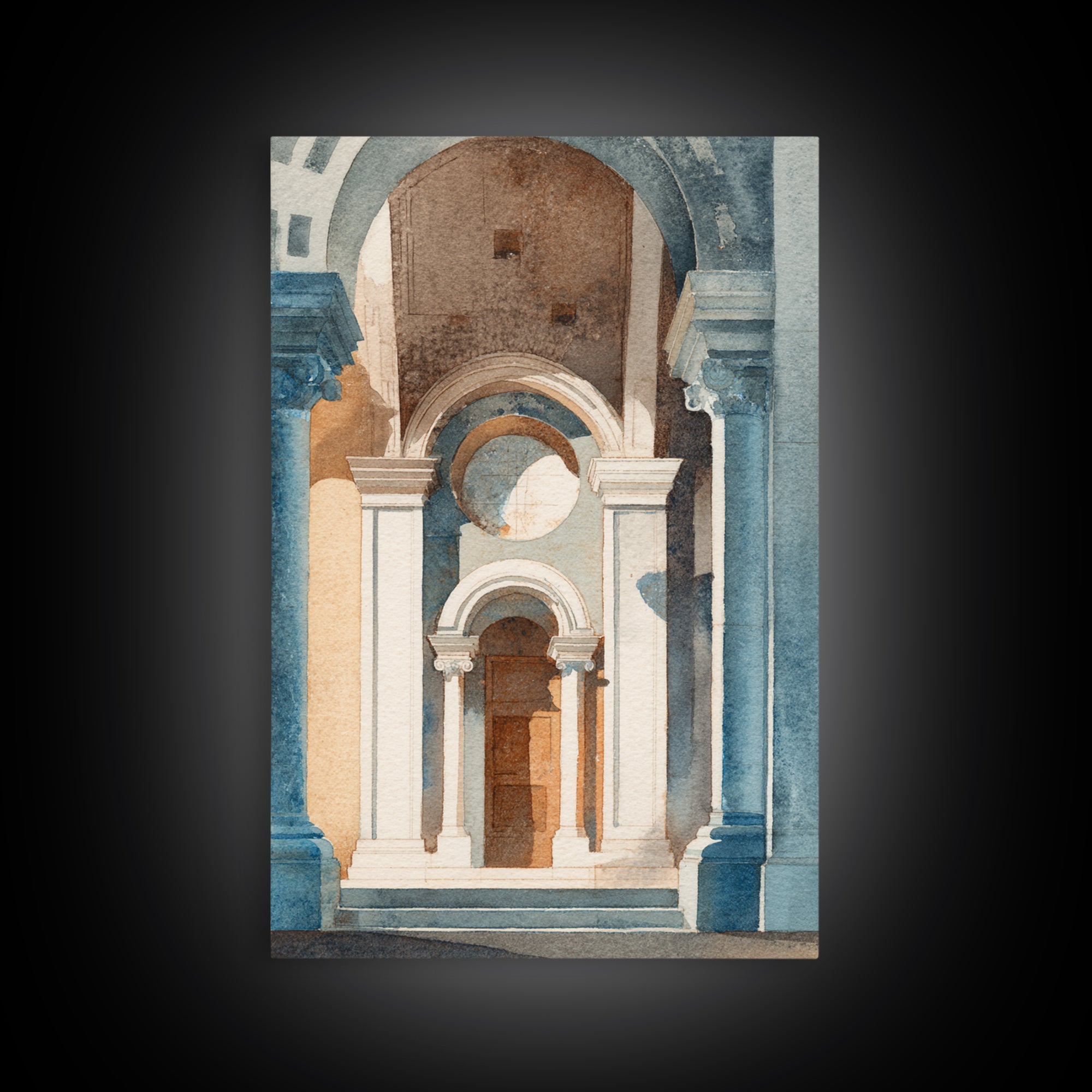 Architectural Arch Study Canvas Print, Above Sofa Art, Printable Wall Art, Living Room Decor, Statement, Wall Art Print, ASA-2x3-65