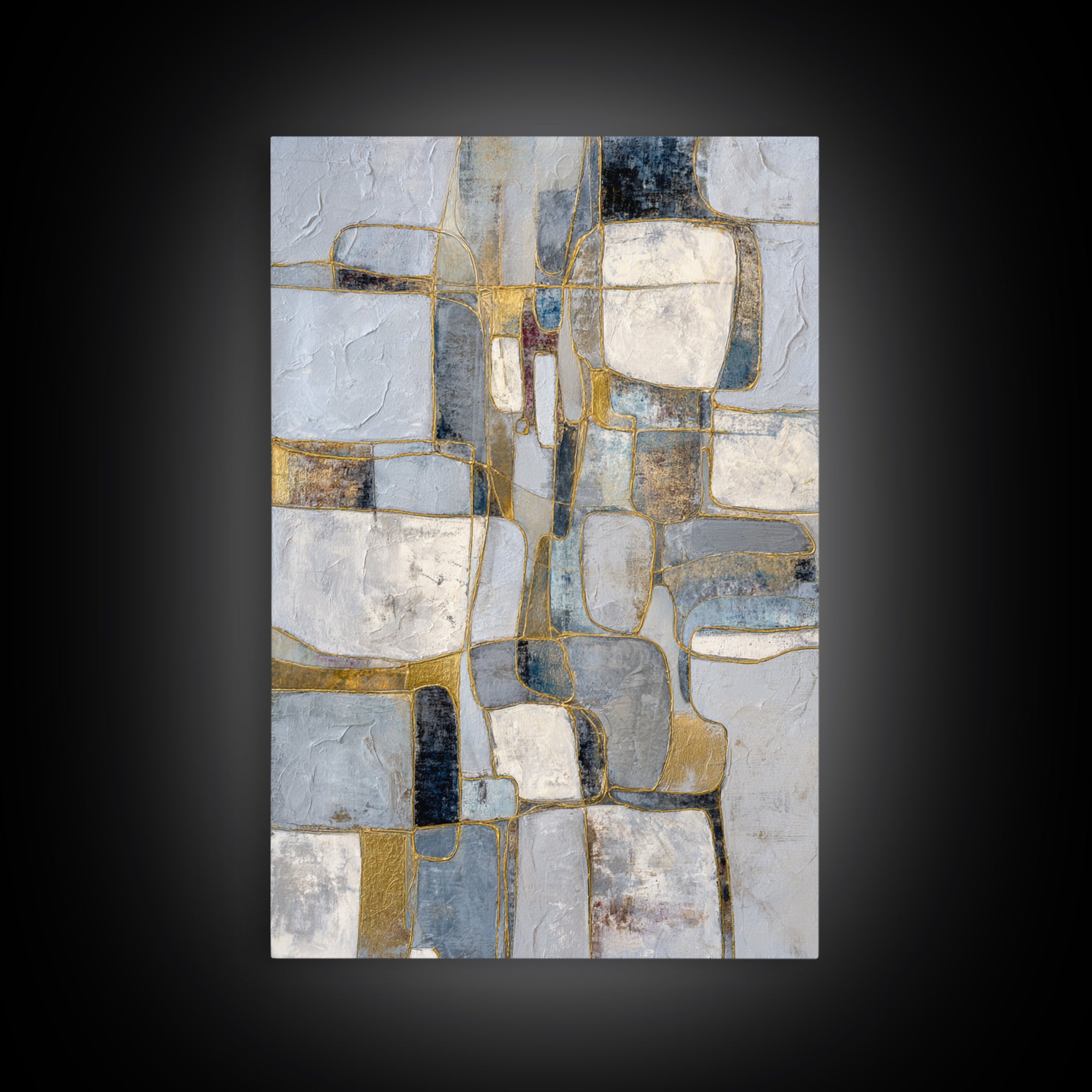 Textured Plaster Abstract Canvas Print, Above Sofa Art, Luxury Decor, Living Room Decor, Fine Art, Statement, Canvas Wall Art, ASA-2x3-67